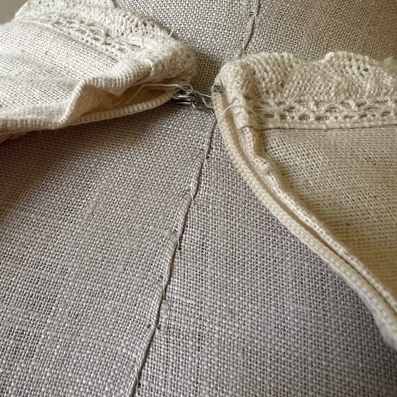 Gunne Sax by Jessica Black Label Vintage 9 Cream Boho Lace Dress Wedding - Picture 11 of 14